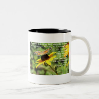Taza Bicolor 144:1 del salmo - mariposa de oro de 2 Susan