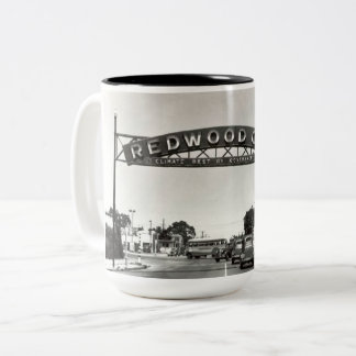 Taza Bicolor 150o aniversario de Redwood City