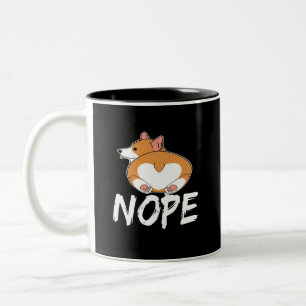 Taza Bicolor 15 Nope Corgi