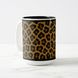 TAZA BICOLOR 15 OZ. DE BOLSA DE CAFÉ - "IMPRESIÓN LEOPARD"
