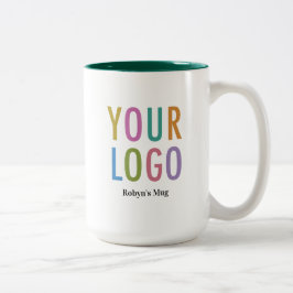 Taza Bicolor 15 oz Green Inner Mug Personalizado Nombre comerci