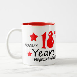 Taza Bicolor 18º aniversario, 18 años de aniversarios Bodas