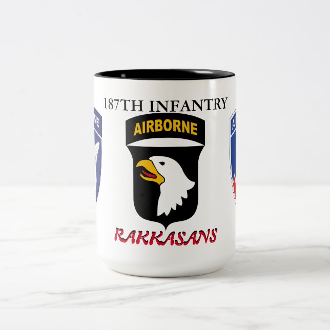 TAZA BICOLOR 187.ª INFANTERÍA RAKKASANS  (Centro)