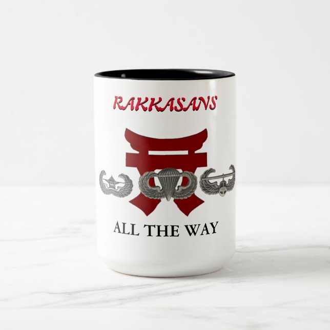 TAZA BICOLOR 187.ª INFANTERÍA RAKKASANS  (Centro)
