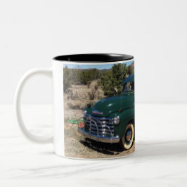 Taza Bicolor 1953 Camión Chevy Pickup Vintage Santa