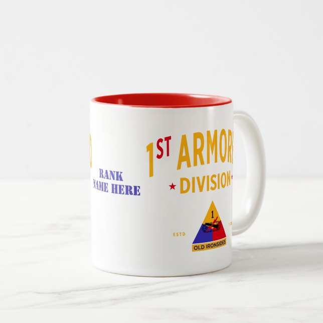 Taza Bicolor 1.ª División Acorazada "Viejas Ironsidas" (Anverso derecho)