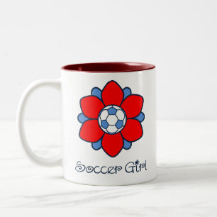 Taza Bicolor 1 chica del fútbol