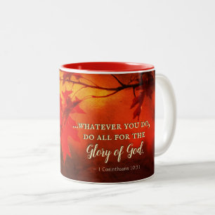 Taza Bicolor 1 Corintios 10:31 Haz todo por la gloria de Dios