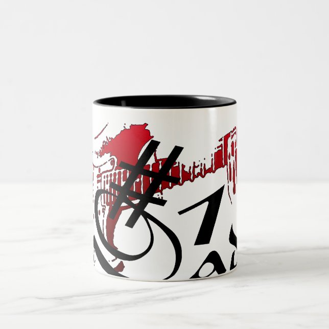 Taza Bicolor #1 Dad Guitar Red (Centro)