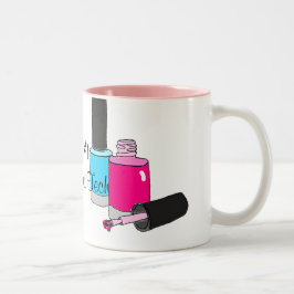 Taza Bicolor #1 manicuro del técnico del clavo del número uno