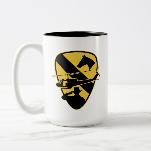 Taza Bicolor 1st Cavalry Division / AIR CAV (Izquierda)