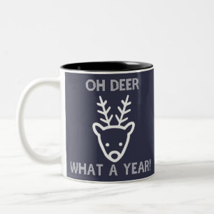 Taza Bicolor 2021 Cabeza de Ciervo Oh Ciervo Qué Fin de Año