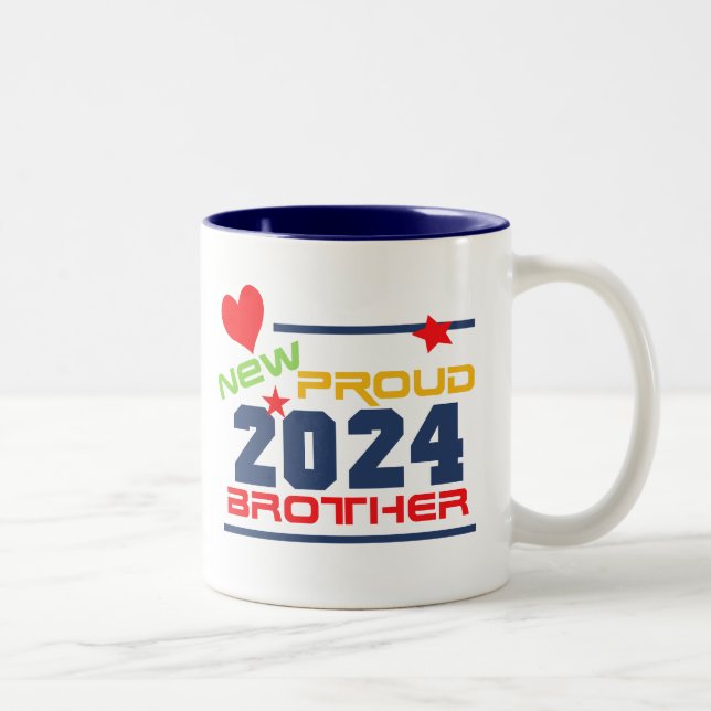 Taza Bicolor 2024 Nuevo Hermano Orgulloso Mug (Derecha)