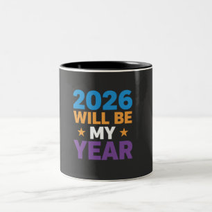 Taza Bicolor 2026 Será Mi Año Nuevos Comienzos Inspiradores
