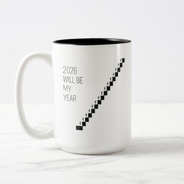 Taza Bicolor 2026 Small Steps My Year (Izquierda)