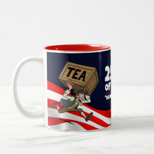 Taza Bicolor 250 Aniversario de EE. UU. Derramando El Té