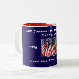 Taza Bicolor 250° Aniversario Patriótico de los Estados Unidos