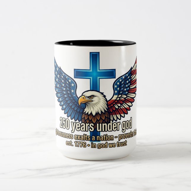 Taza Bicolor 250 años bajo Dios (Centro)