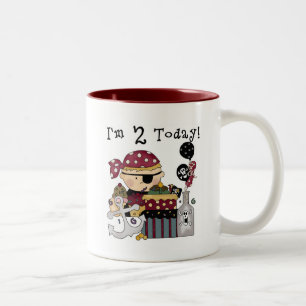 Taza Bicolor 2.ª camiseta y regalo pirata de cumpleaños