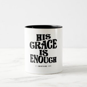 Taza Bicolor 2 Corintios 12:9 Su gracia es suficiente - Cristia