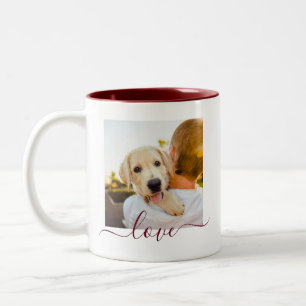 Taza Bicolor 2 Plantilla de fotografía Marrón de texto de amo