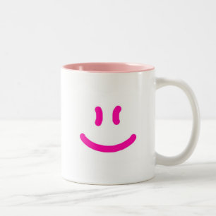 Taza Bicolor 2-Sided más feliz/Sonrisa-rosado