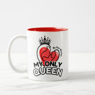 Taza Bicolor 2-Tone Mug 11oz : Mi única reina (roja)