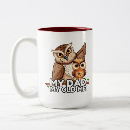 Taza Bicolor 2-Tone Mug 15oz : Mi papá mi viejo yo (marrón)