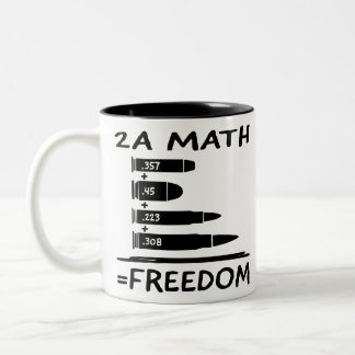 Taza Bicolor 2A Math = Freedom #USAPatriotGraphics ©WhiteTiger