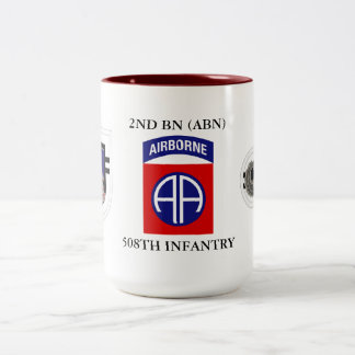 Taza Bicolor 2do La 508TH INFANTERÍA del BATALLÓN ASALTA