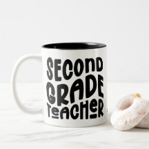 2nd Grade Teacher Black Typography Design