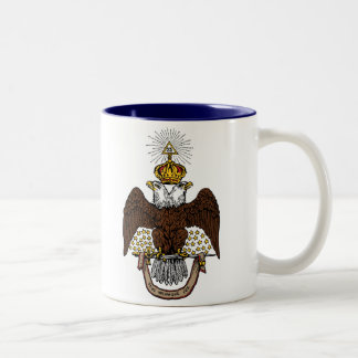 Taza Bicolor 33ro Rito escocés Brown Eagle del grado