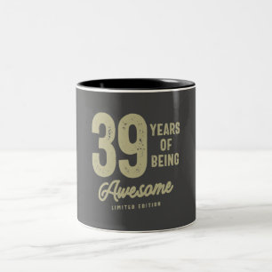 Taza Bicolor 39 Años De Impresionante Cumpleaños 39