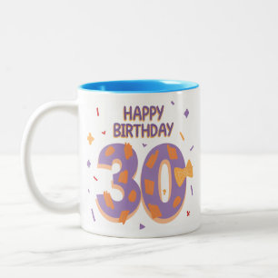 Taza Bicolor ¡3-0 está aquí! Feliz 30 cumpleaños Mug.