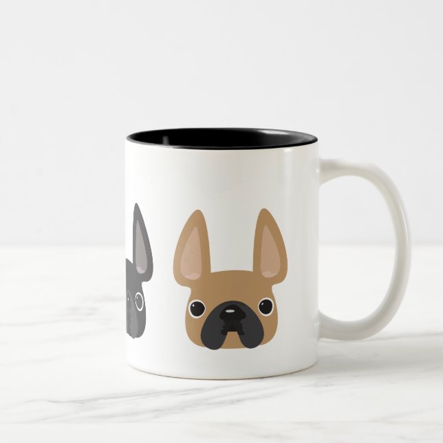Taza Bicolor 3 Frenchies Mug (Derecha)
