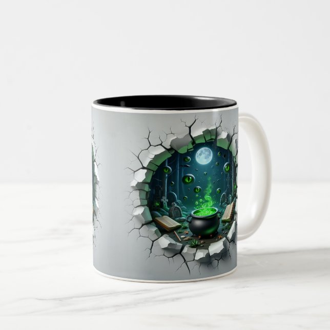 Taza Bicolor 3D Eerie Halloween (Anverso derecho)
