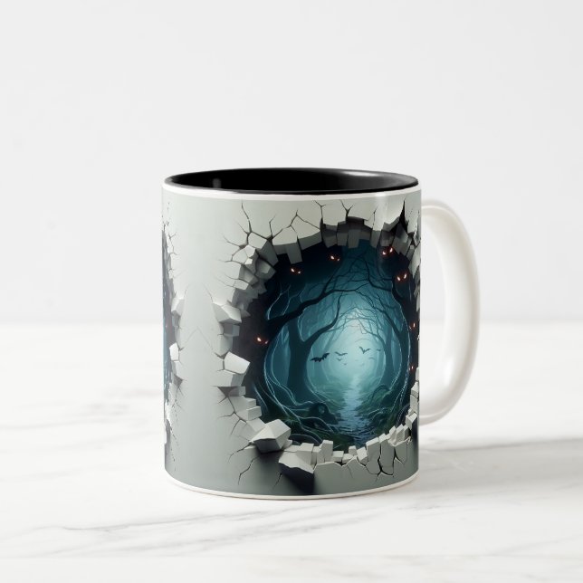 Taza Bicolor 3D Eerie Halloween (Anverso derecho)