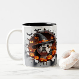 Taza Bicolor 3D Halloween Dog Breeds Halloween Mugs, Tea/Coffee