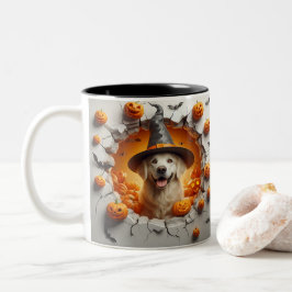 Taza Bicolor 3D Halloween Dog Breeds Halloween Mugs, Tea/Coffee