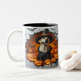 Taza Bicolor 3D Halloween Dog Breeds Halloween Mugs, Tea/Coffee