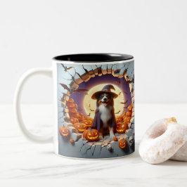 Taza Bicolor 3D Halloween Dog Breeds Halloween Mugs, Tea/Coffee