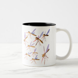 Taza Bicolor 3d mosquitos - caza del insecto