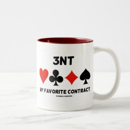 Taza Bicolor 3NT mi contrato preferido (puente de cuatro juegos
