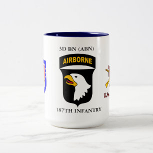 Taza Bicolor 3rd Bn (Abn) 187th Infantry Mug