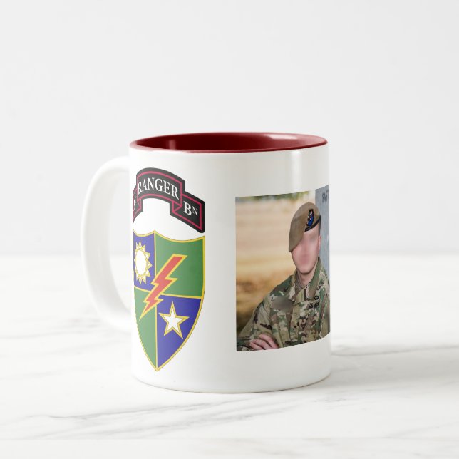 Taza Bicolor 3ro batallón - 75.o regimiento de guardabosques - (Anverso izquierdo)