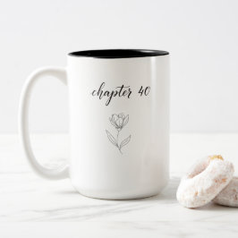 Taza Bicolor 40th Birthday Mug Gift for Her Funny Elegant 40