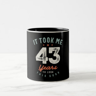 Taza Bicolor 43 Años Gracioso