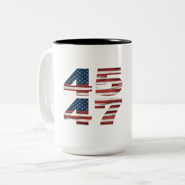 Taza Bicolor **45 47 Trump 2024* (Anverso izquierdo)