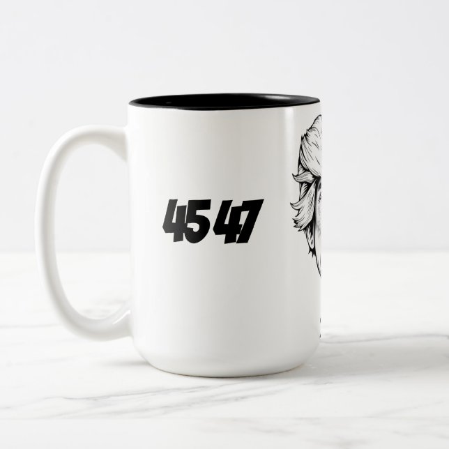 Taza Bicolor 45 47 Trump 2024 (Izquierda)