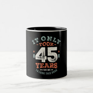 Taza Bicolor 45 Años Gracioso